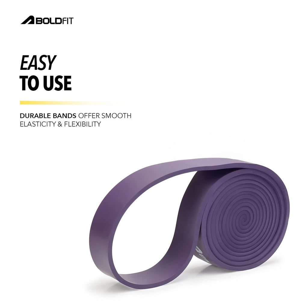 Boldfit Heavy Resistance Band for Workout Set Exercise & Stretching Pull Up Bands for Home Exercise for Gym Men & Women Loop Bands Toning Bands Resistance Band Yellow (3-7 Kg)
