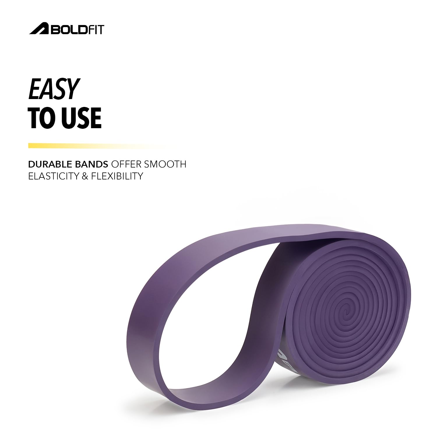Boldfit Heavy Resistance Band for Workout Set Exercise & Stretching Pull Up Bands for Home Exercise for Gym Men & Women Loop Bands Toning Bands Resistance Band Yellow (3-7 Kg)