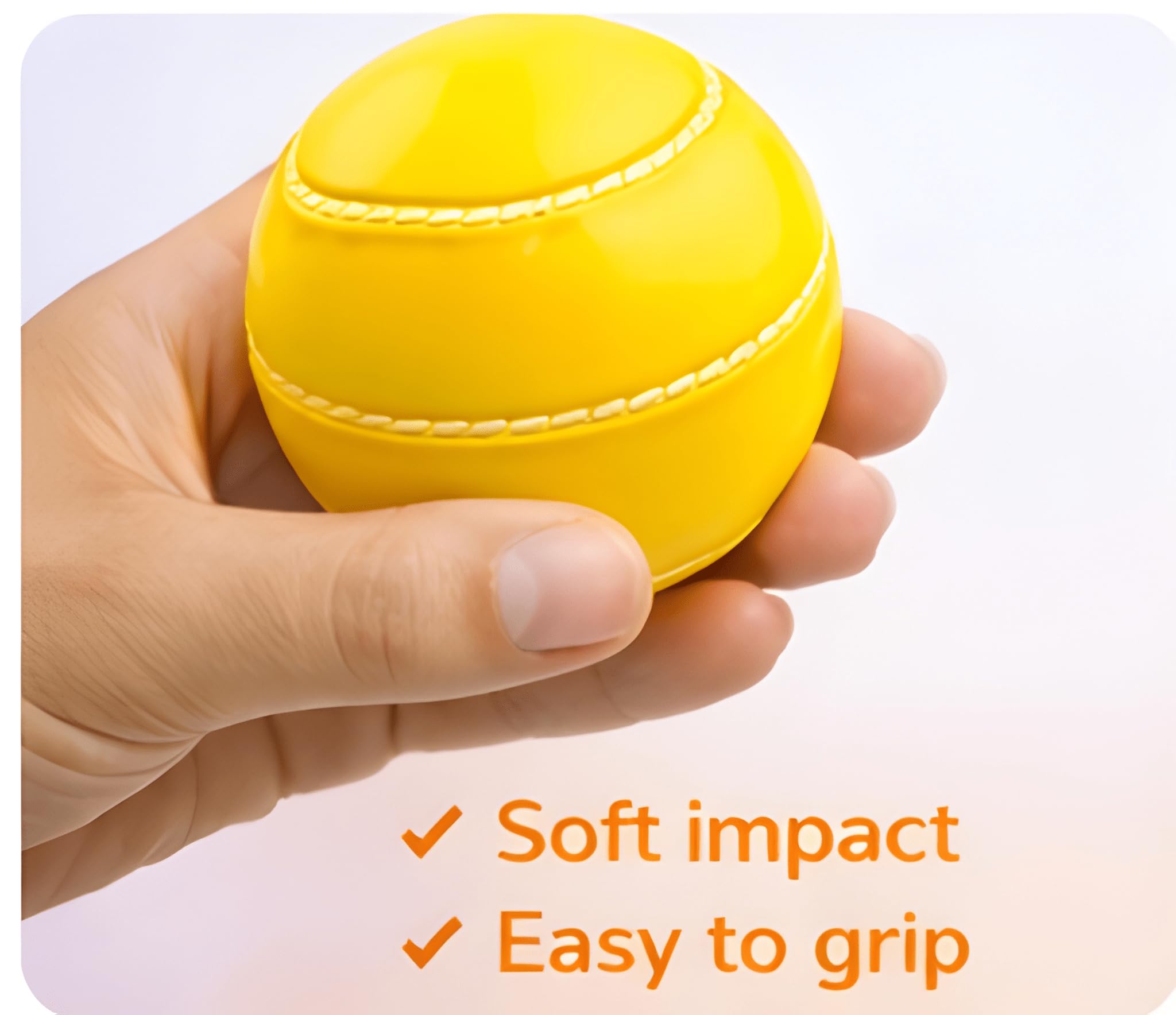 SNAPLIX Synthetic Rubber T-20 Plus Practice Cricket Ball/Wind Balls (125-130 GMS) for - Indoor & Outdoor Street & Beach Cricket (Orange)