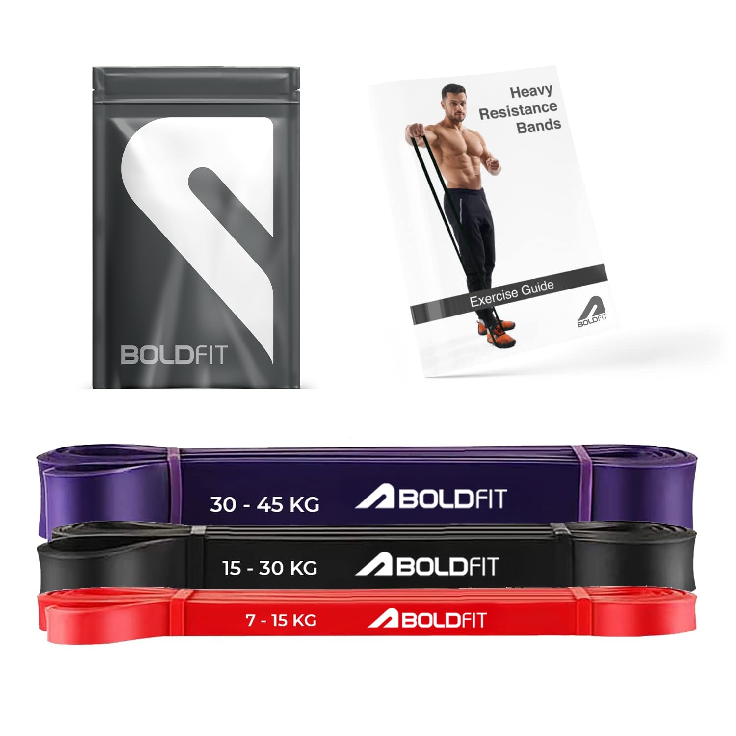 Boldfit Heavy Resistance Band for Workout Set Exercise & Stretching Pull Up Bands for Home Exercise for Gym Men & Women Loop Bands Toning Bands Resistance Band Yellow (3-7 Kg)