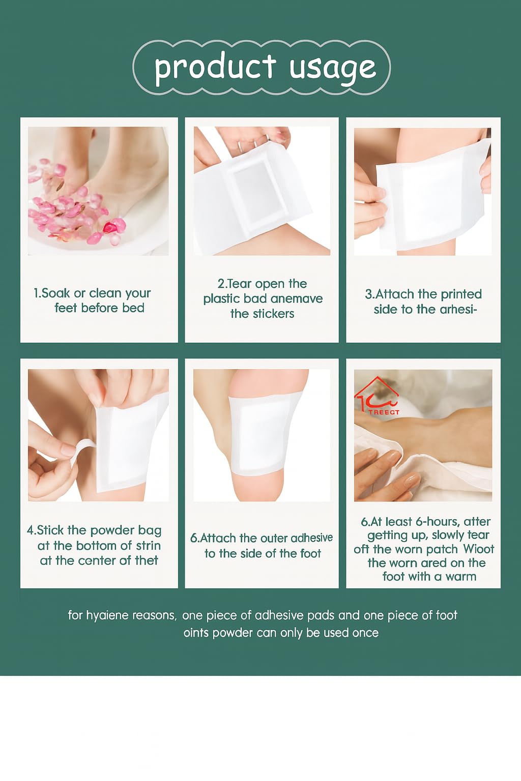 Foot Pads, 100% Natural & Organic, Absorbs Toxins & Impurities, Enhances Sleep Quality