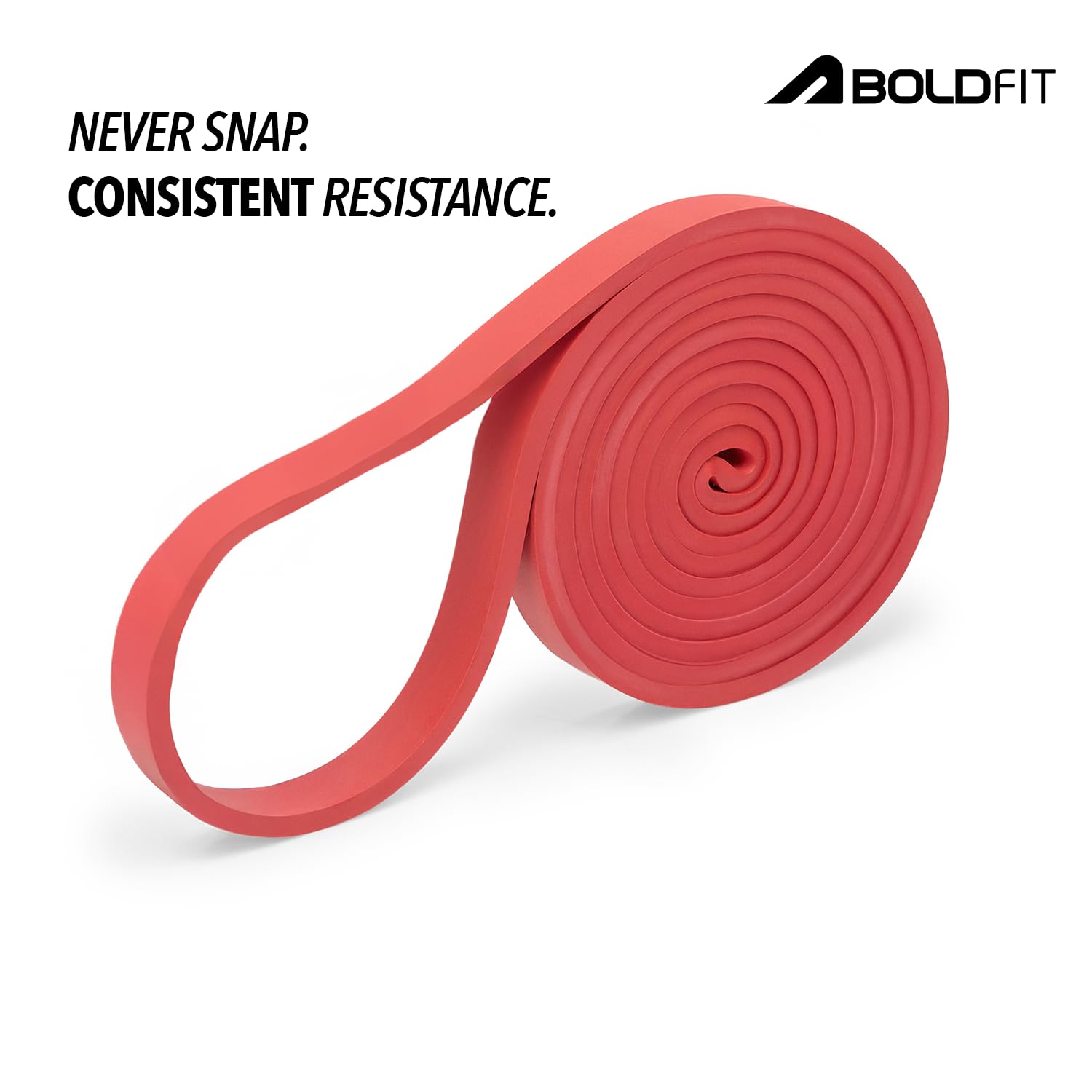 Boldfit Heavy Resistance Band for Workout Set Exercise & Stretching Pull Up Bands for Home Exercise for Gym Men & Women Loop Bands Toning Bands Resistance Band Yellow (3-7 Kg)