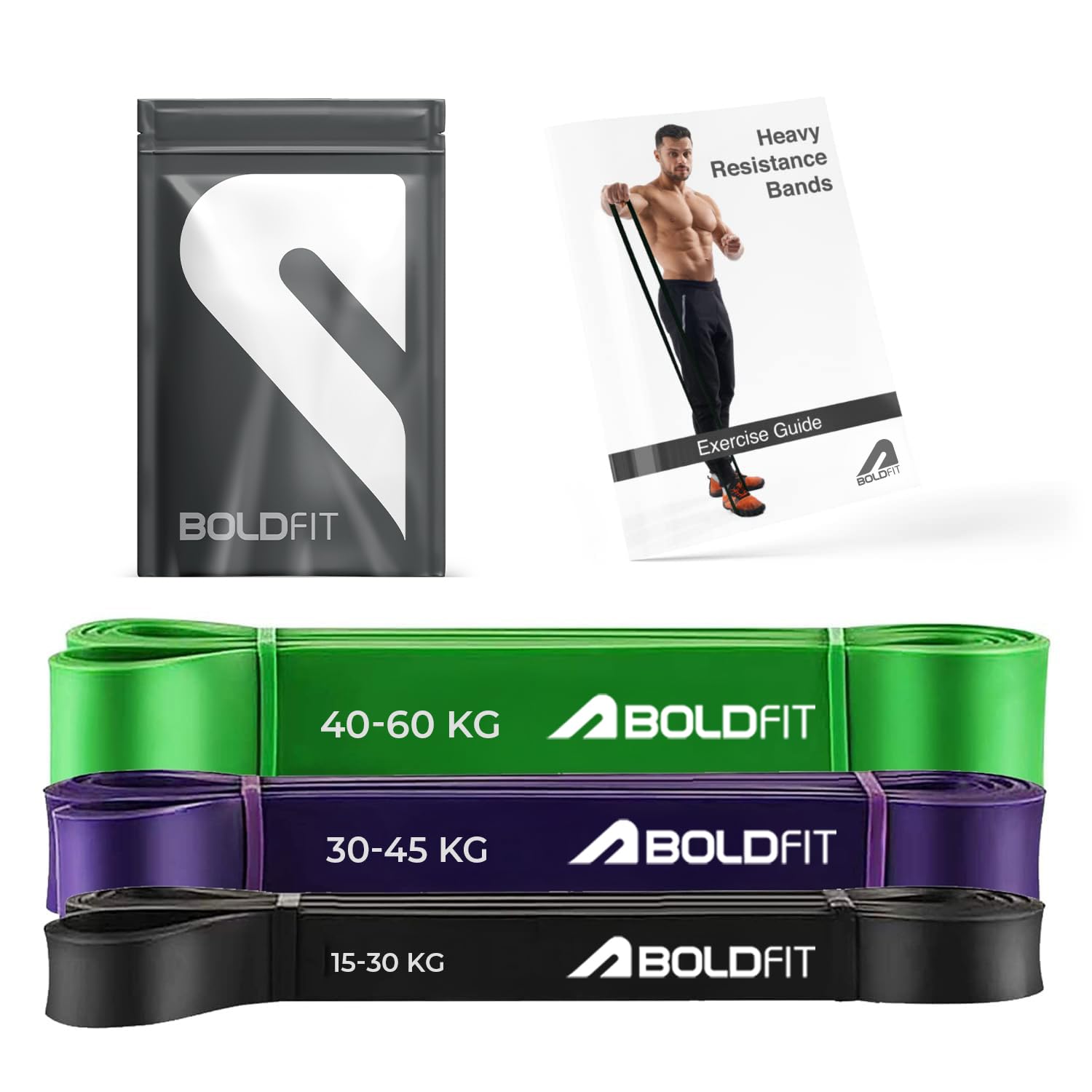 Boldfit Heavy Resistance Band for Workout Set Exercise & Stretching Pull Up Bands for Home Exercise for Gym Men & Women Loop Bands Toning Bands Resistance Band Yellow (3-7 Kg)