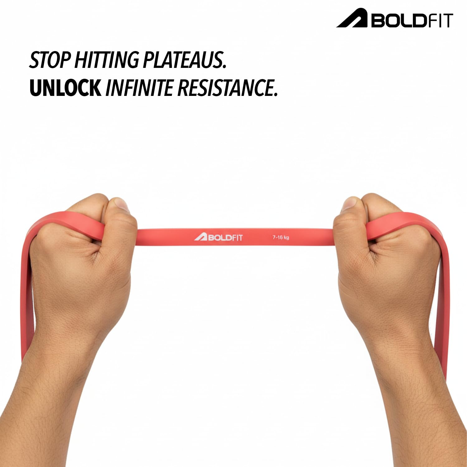 Boldfit Heavy Resistance Band for Workout Set Exercise & Stretching Pull Up Bands for Home Exercise for Gym Men & Women Loop Bands Toning Bands Resistance Band Yellow (3-7 Kg)