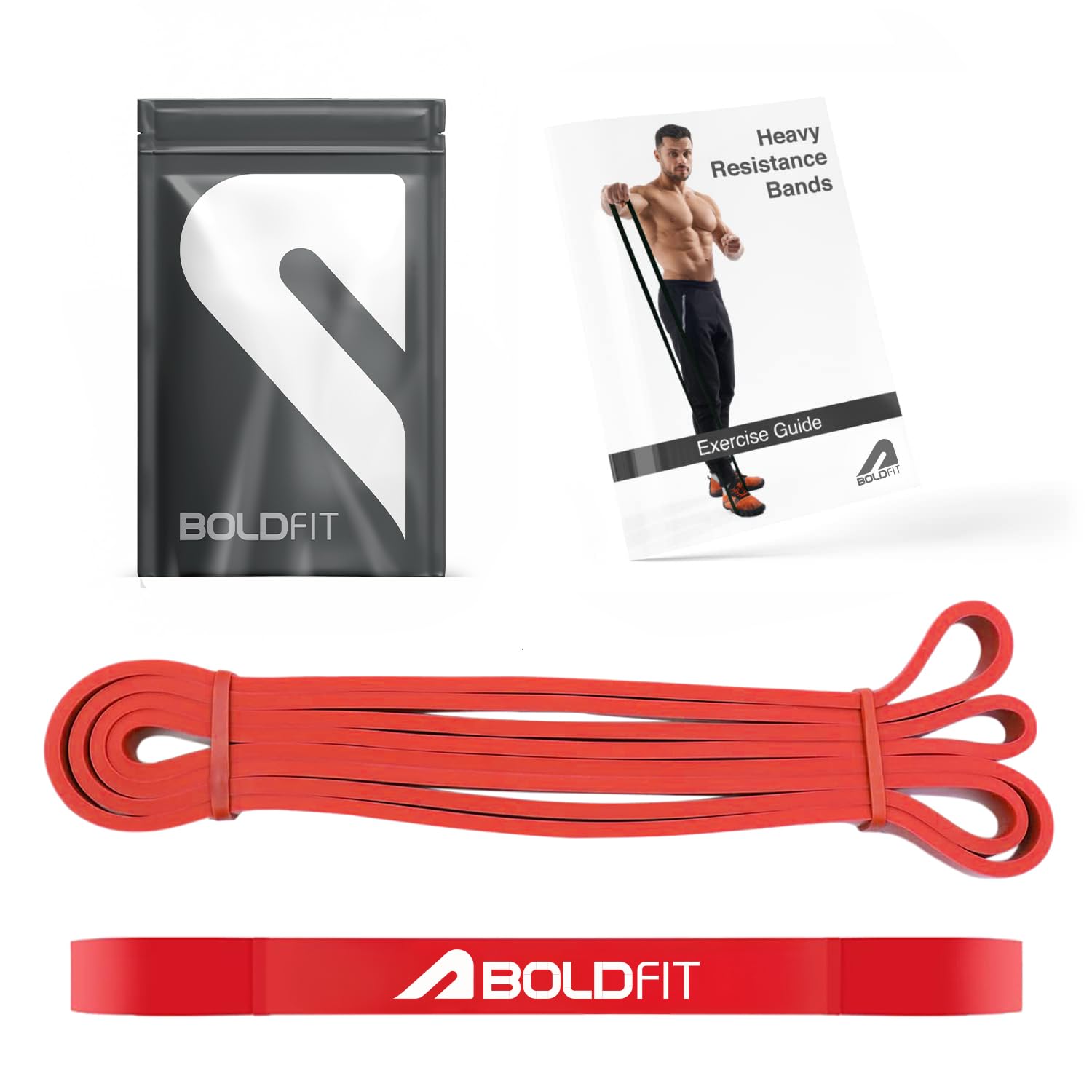 Boldfit Heavy Resistance Band for Workout Set Exercise & Stretching Pull Up Bands for Home Exercise for Gym Men & Women Loop Bands Toning Bands Resistance Band Yellow (3-7 Kg)