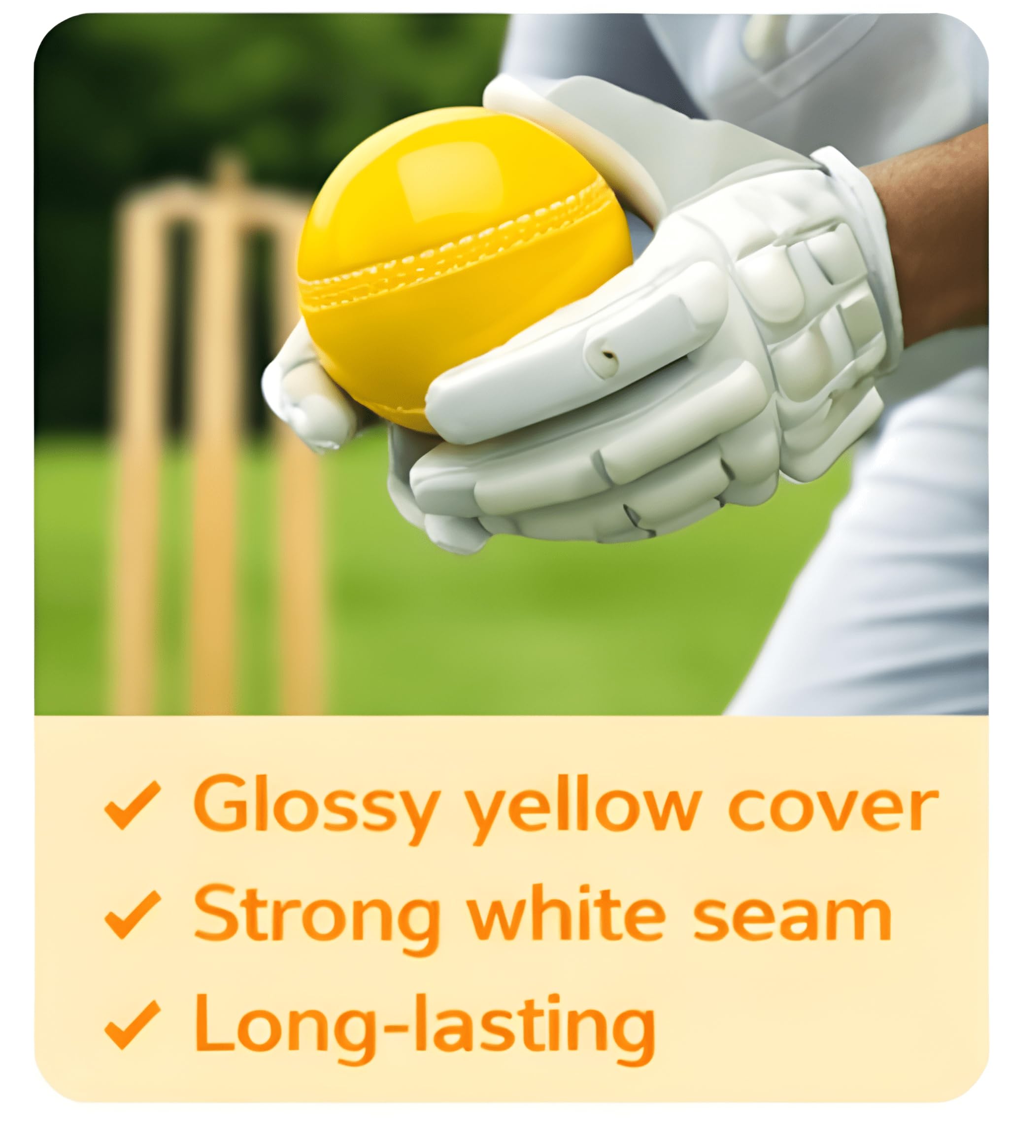 SNAPLIX Synthetic Rubber T-20 Plus Practice Cricket Ball/Wind Balls (125-130 GMS) for - Indoor & Outdoor Street & Beach Cricket (Orange)